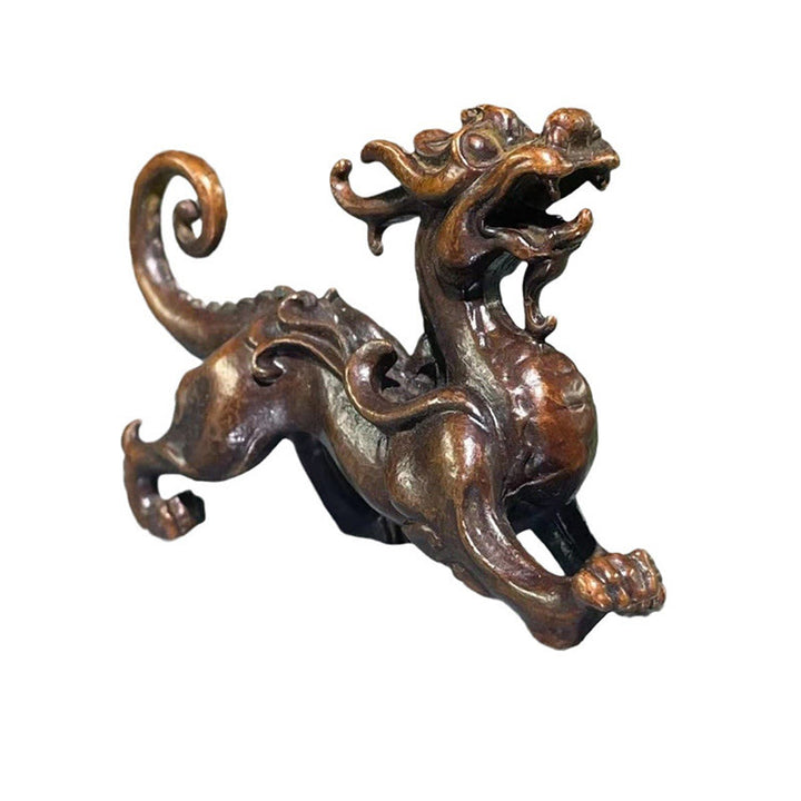 Buddha Stones Feng Shui Petite PiXiu en alliage, porte-bonheur et richesse, 9,2 x 2,4 x 5,2 cm - image 12