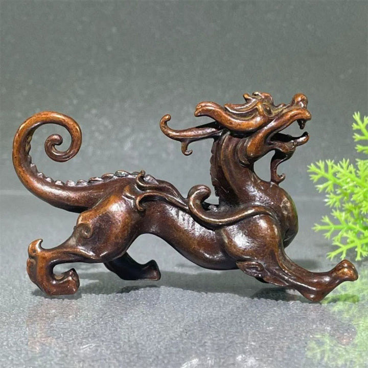 Buddha Stones Feng Shui Petite PiXiu en alliage, porte-bonheur et richesse, 9,2 x 2,4 x 5,2 cm - image 3