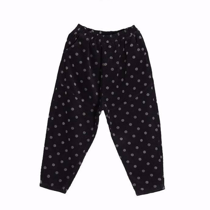 Pantalon sarouel en velours côtelé à pois avec poches pour femme Buddha Stones - image 18