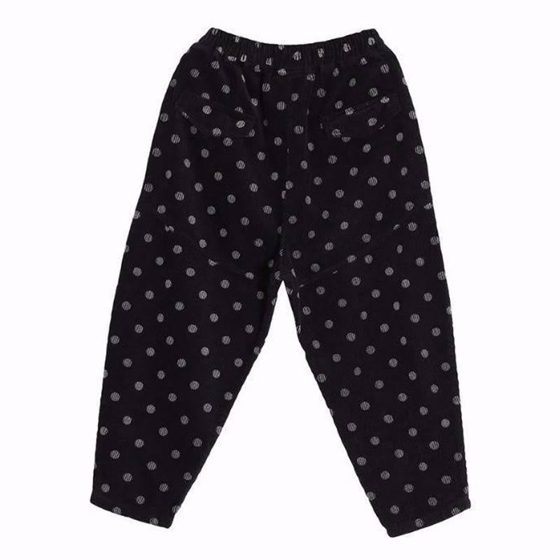 Pantalon sarouel en velours côtelé à pois avec poches pour femme Buddha Stones - image 19