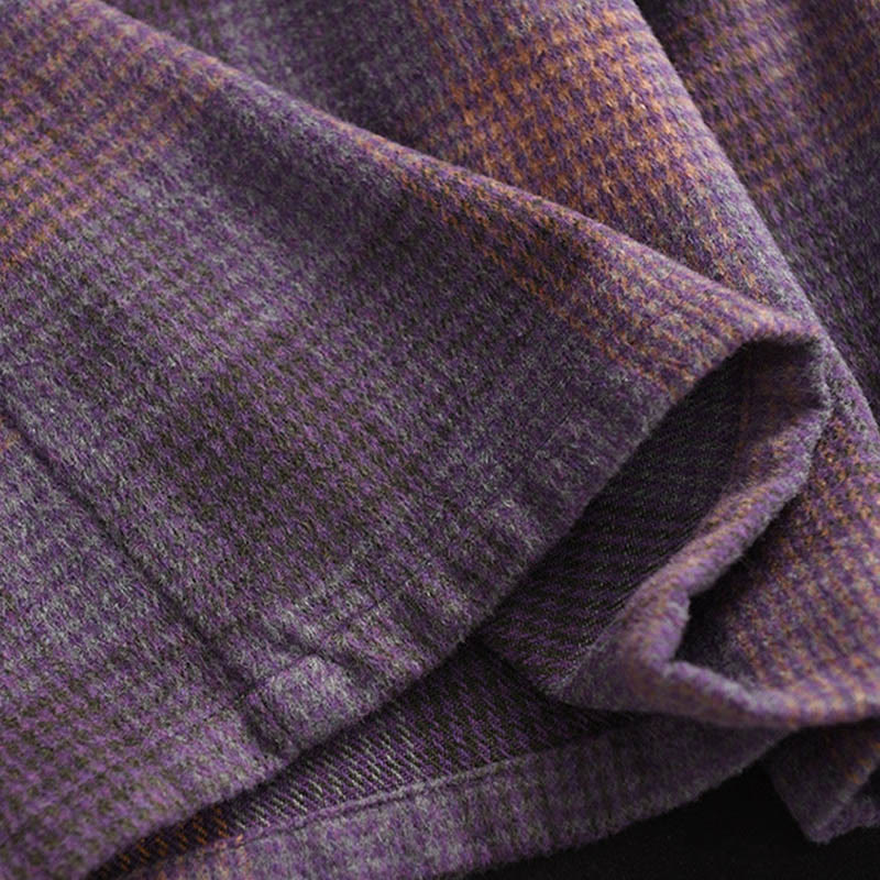 Jupe d'hiver thermique en coton à carreaux pour femme Buddha Stones, longueur 7-8, avec poches - image 12