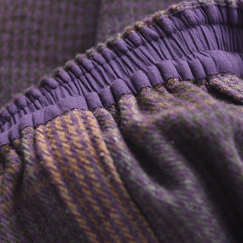 Jupe d'hiver thermique en coton à carreaux pour femme Buddha Stones, longueur 7-8, avec poches - image 8