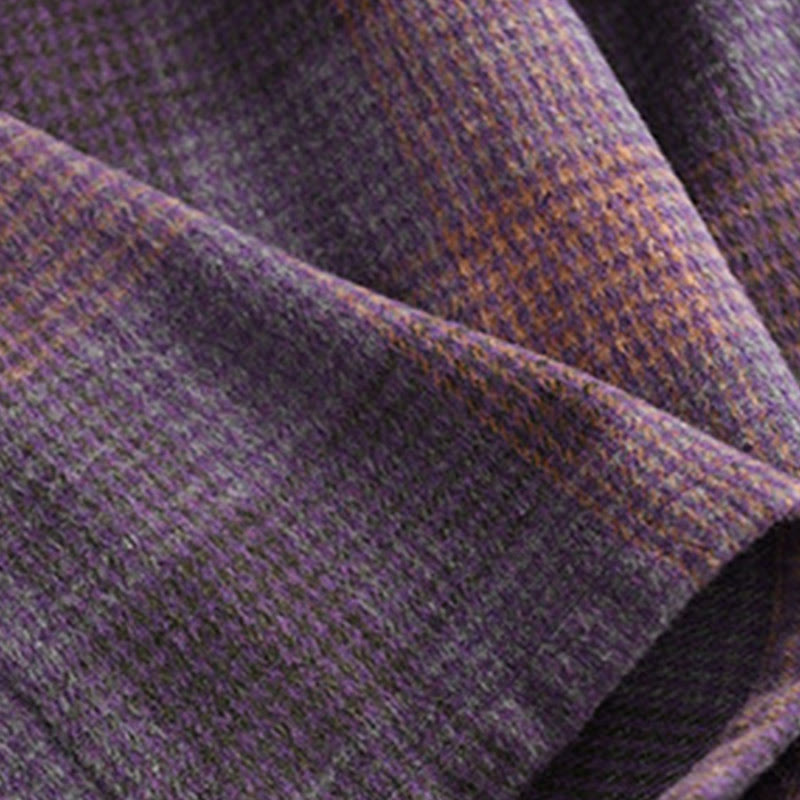 Jupe d'hiver thermique en coton à carreaux pour femme Buddha Stones, longueur 7-8, avec poches - image 11