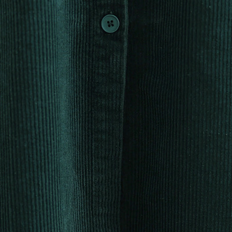 Robe mi-longue sans manches avec poches et boutons couleur pure Buddha Stones - image 11