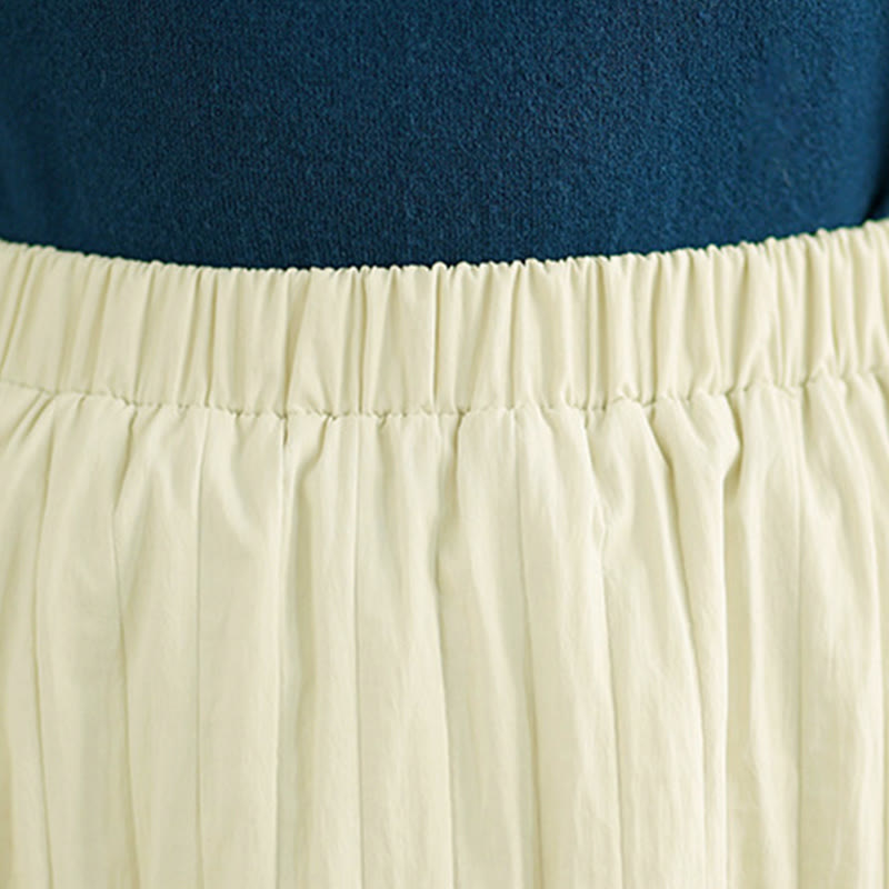 Jupe thermique à plis unis et taille élastique pour femme avec poches et motif Buddha Stones - image 15