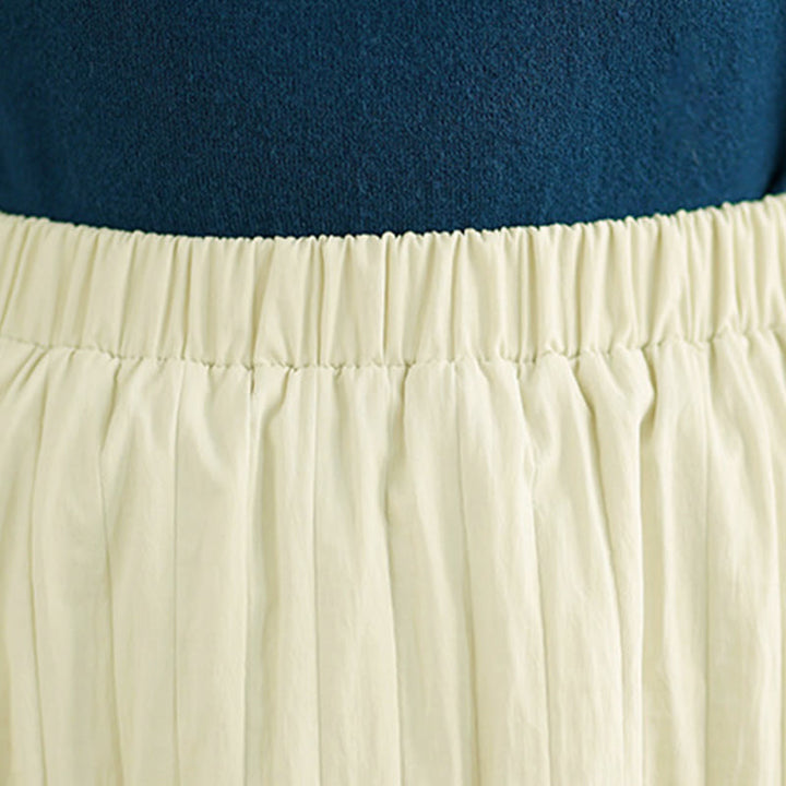 Jupe thermique à plis unis et taille élastique pour femme avec poches et motif Buddha Stones - image 15