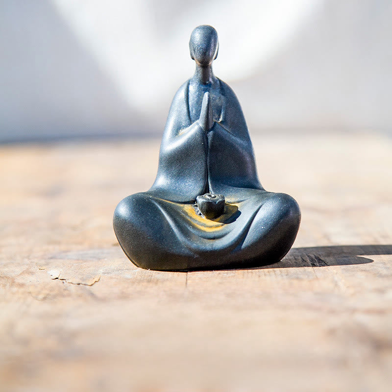 Statue de Buddha Stones, faite à la main, sans forme, en résine moulée rouillée et poudre de fer, 11,5 x 9 x 6,5 cm - Bouddha 11,5*9*6,5 cm - image 0