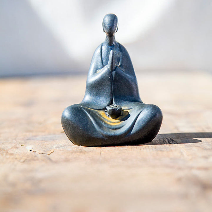 Statue de Buddha Stones, faite à la main, sans forme, en résine moulée rouillée et poudre de fer, 11,5 x 9 x 6,5 cm - Bouddha 11,5*9*6,5 cm - image 0