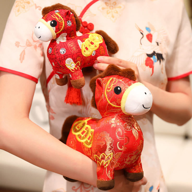 Buddha Stones, pièces de cuivre de l'année du Cheval, poupée en peluche, décoration intérieure - image 3