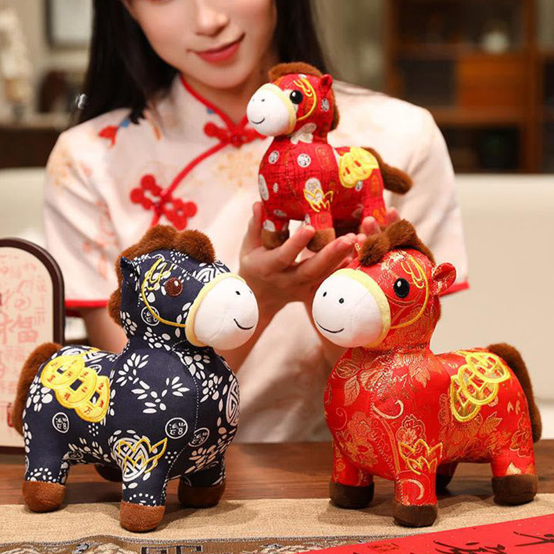 Buddha Stones, pièces de cuivre de l'année du Cheval, poupée en peluche, décoration intérieure - image 14