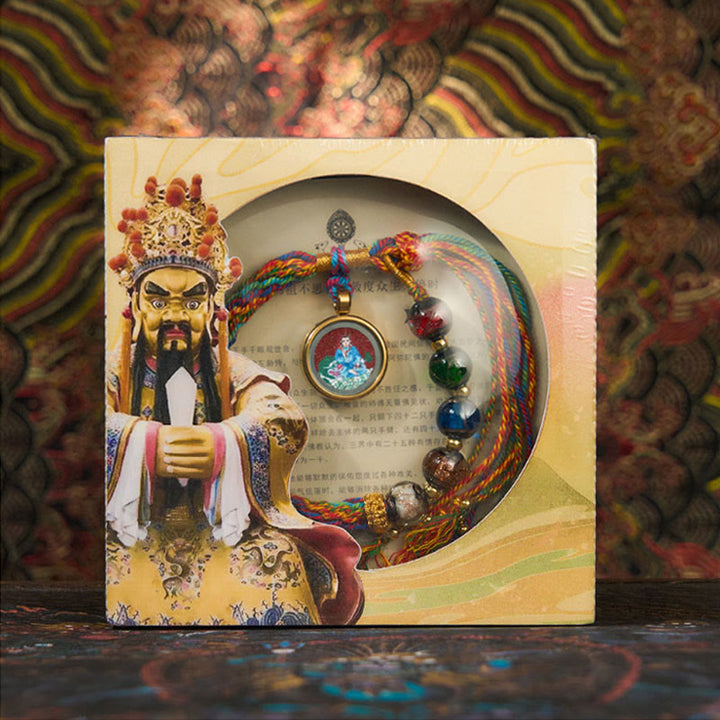 Bracelet en cinabre avec Buddha Stones, Thangka du zodiaque chinois, Bouddha natal et porte-bonheur - Bodhisattva Lapin-Manjushri - image 28