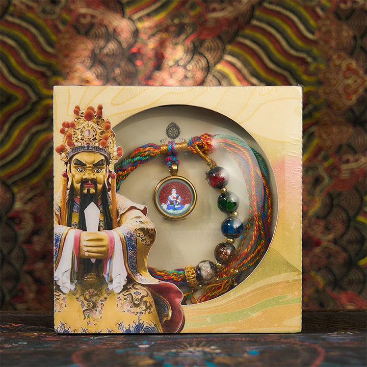 Bracelet en cinabre avec Buddha Stones, Thangka du zodiaque chinois, Bouddha natal et porte-bonheur - Bodhisattva du Vide Bœuf/Tigre - image 12