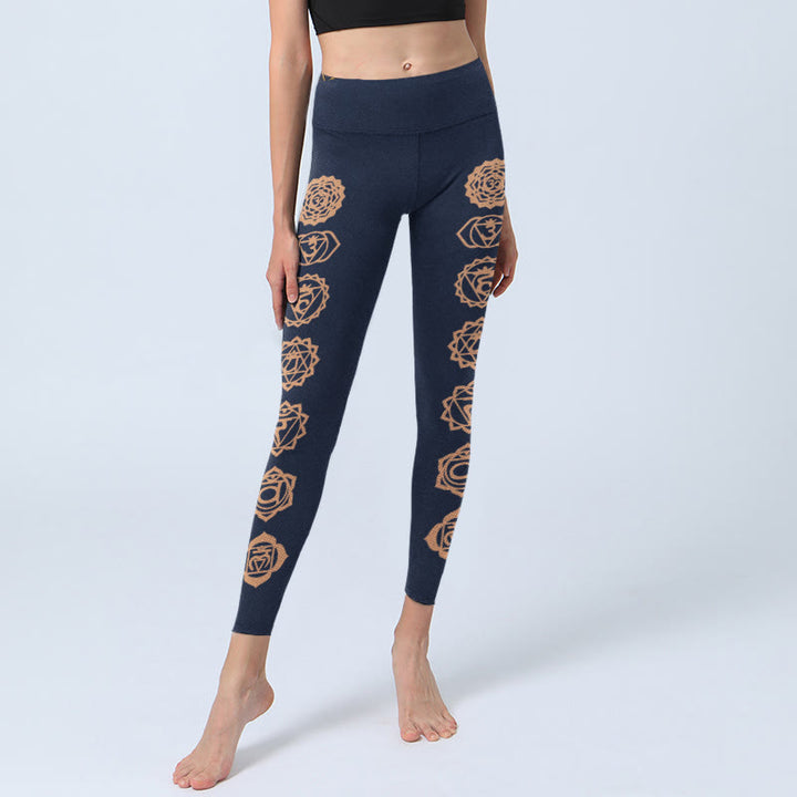 Buddha Stones Leggings de sport à motif chakra, pantalon de yoga pour femme - image 5