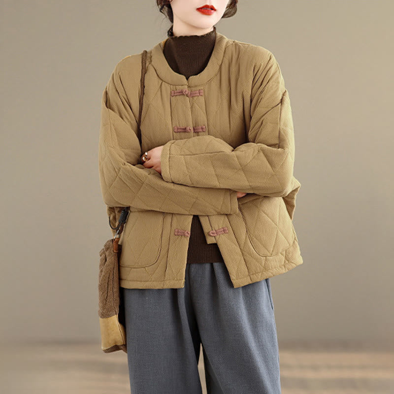 Veste Tai Chi Zen à manches longues et poches pour femme en coton uni Buddha Stones - image 8