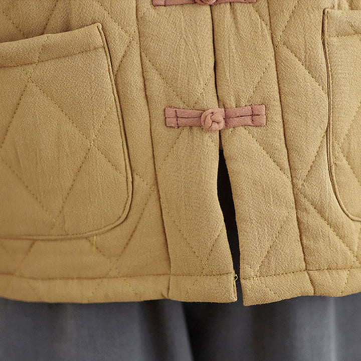 Veste Tai Chi Zen à manches longues et poches pour femme en coton uni Buddha Stones - image 16