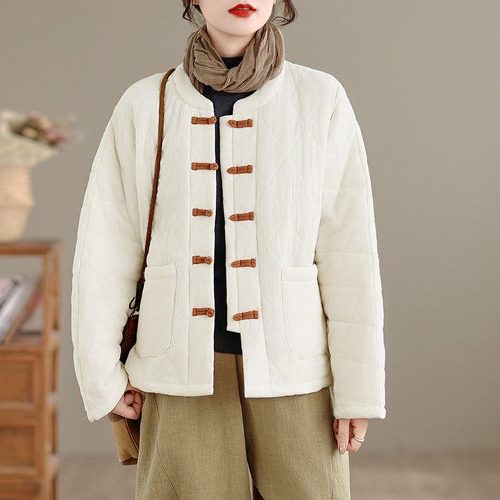 Veste Tai Chi Zen à manches longues et poches pour femme en coton uni Buddha Stones - image 20