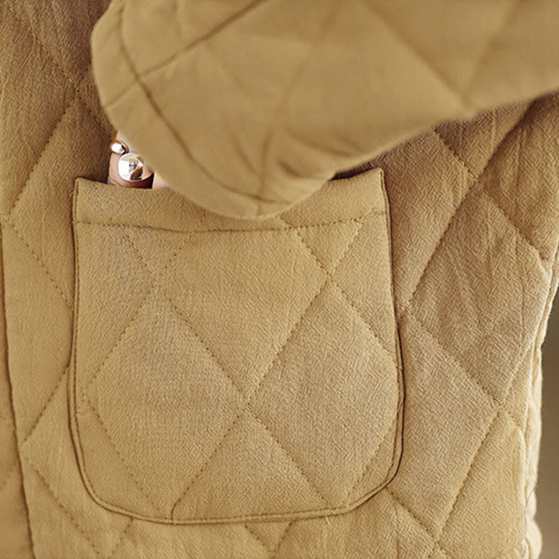 Veste Tai Chi Zen à manches longues et poches pour femme en coton uni Buddha Stones - image 15