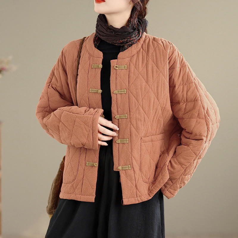 Veste Tai Chi Zen à manches longues et poches pour femme en coton uni Buddha Stones - image 5