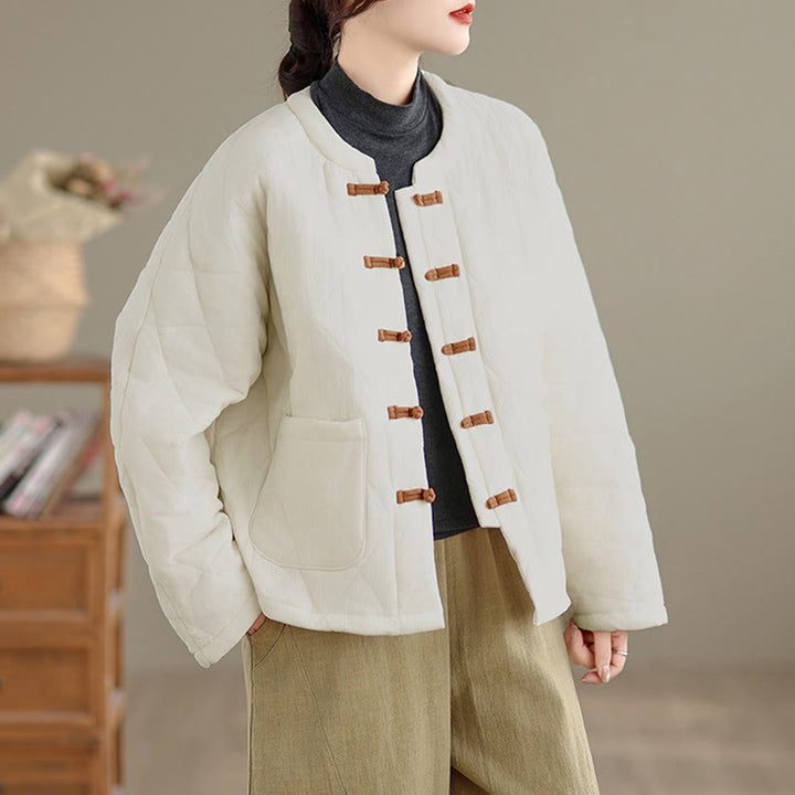 Veste Tai Chi Zen à manches longues et poches pour femme en coton uni Buddha Stones - image 21