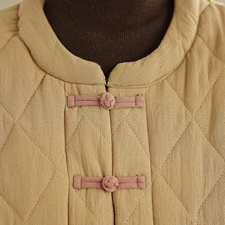 Veste Tai Chi Zen à manches longues et poches pour femme en coton uni Buddha Stones - image 12