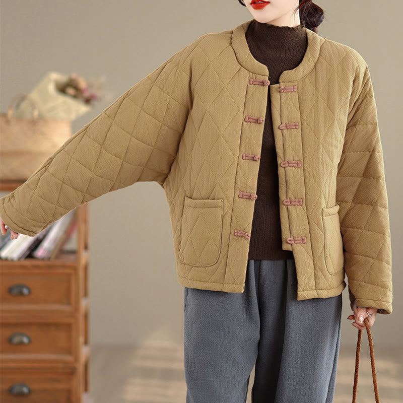 Veste Tai Chi Zen à manches longues et poches pour femme en coton uni Buddha Stones - image 10