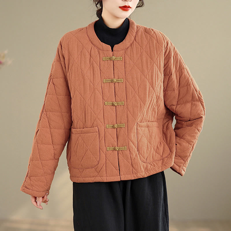 Veste Tai Chi Zen à manches longues et poches pour femme en coton uni Buddha Stones - image 4