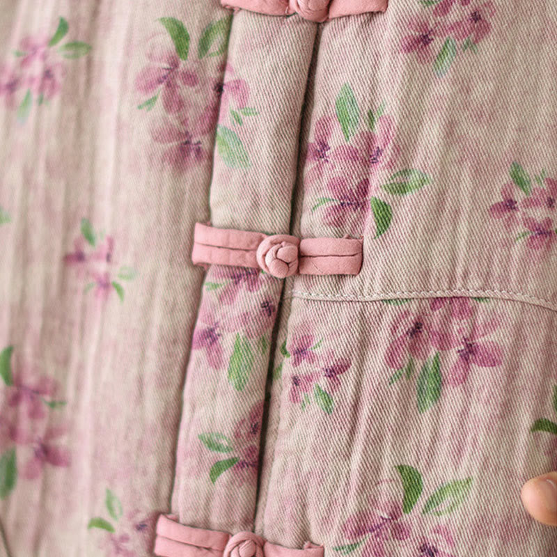 Veste thermique à manches longues pour femme Buddha Stones en coton imprimé floral avec poches - image 6