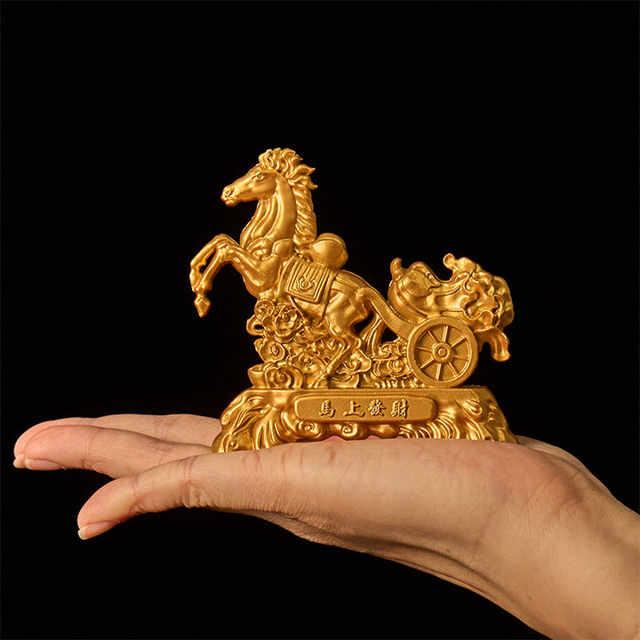 Buddha Stones « Devenez riche maintenant » Année du Cheval Lingot de chou Décoration d'intérieur - image 1