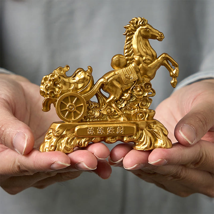 Buddha Stones « Devenez riche maintenant » Année du Cheval Lingot de chou Décoration d'intérieur - Chou de cheval 8,5*8 cm - image 0