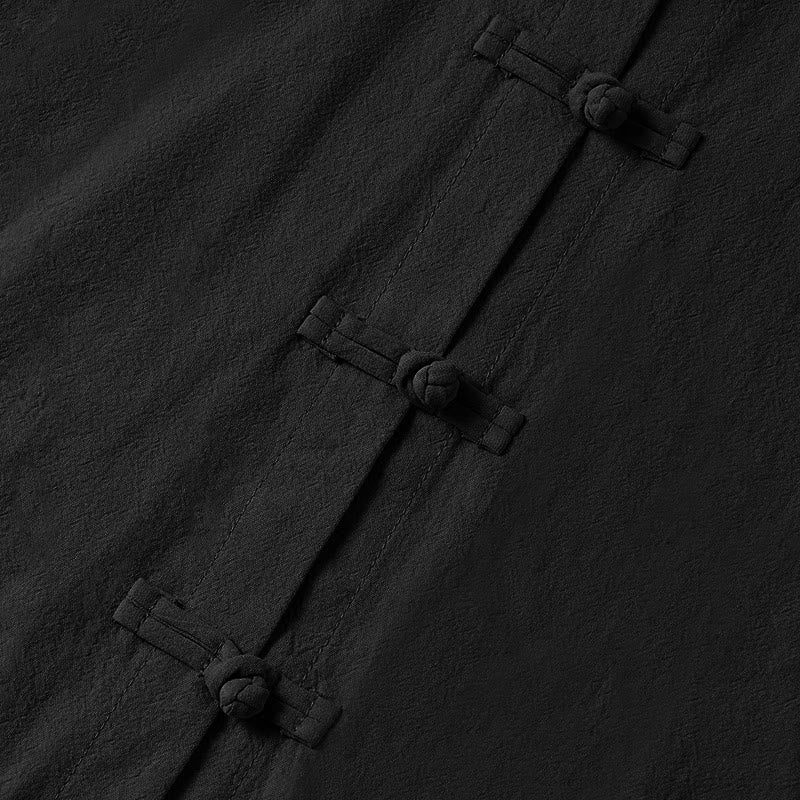 Chemise ethnique en coton à manches longues et col montant pour femme, avec poches et boutons grenouille, motif Buddha Stones - image 19