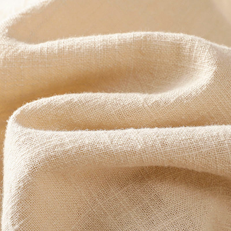 Chemise en lin à manches longues pour femme, ornée d'un motif contrasté de Buddha Stones et de boutons grenouille chinois. - image 12