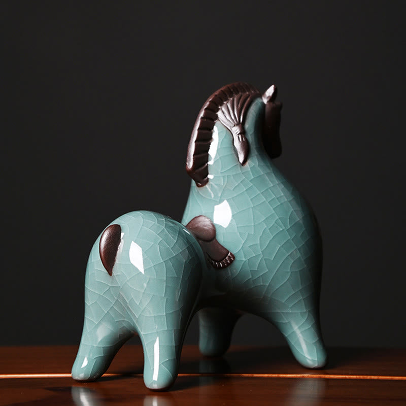 Buddha Stones, céramiques de l'année du Cheval, décoration de bureau ou d'intérieur, symbole de liberté - image 10