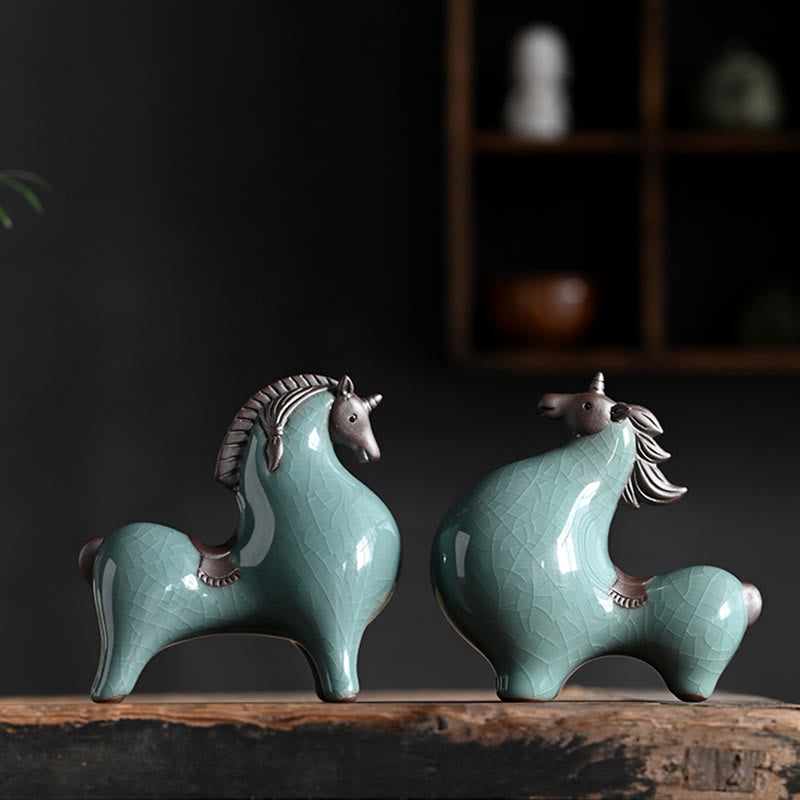 Buddha Stones, céramiques de l'année du Cheval, décoration de bureau ou d'intérieur, symbole de liberté - image 17