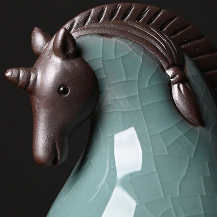 Buddha Stones, céramiques de l'année du Cheval, décoration de bureau ou d'intérieur, symbole de liberté - image 9