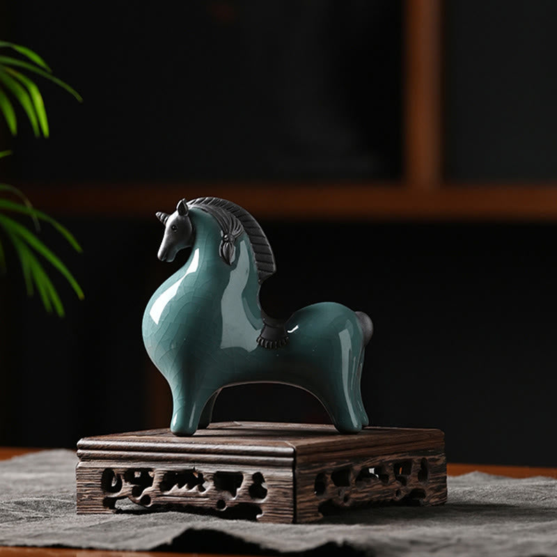 Buddha Stones, céramiques de l'année du Cheval, décoration de bureau ou d'intérieur, symbole de liberté - image 8