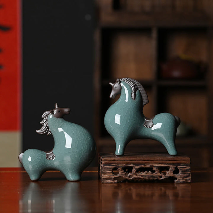 Buddha Stones, céramiques de l'année du Cheval, décoration de bureau ou d'intérieur, symbole de liberté - image 21