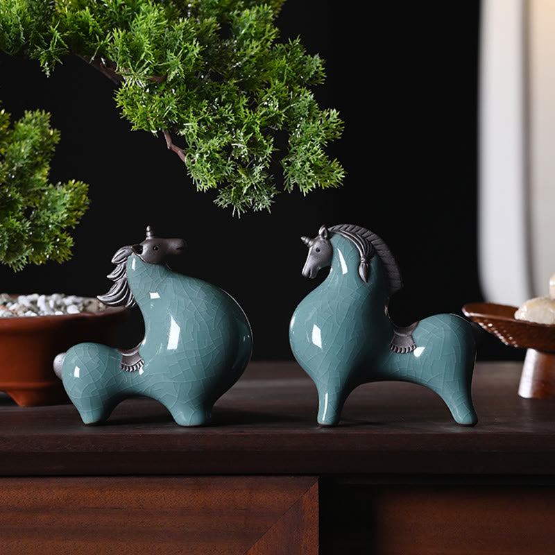 Buddha Stones, céramiques de l'année du Cheval, décoration de bureau ou d'intérieur, symbole de liberté - image 19