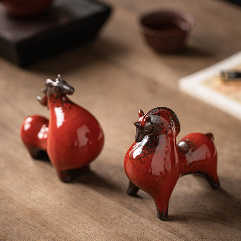 Buddha Stones, céramiques de l'année du Cheval, décoration de bureau ou d'intérieur, symbole de liberté - image 23