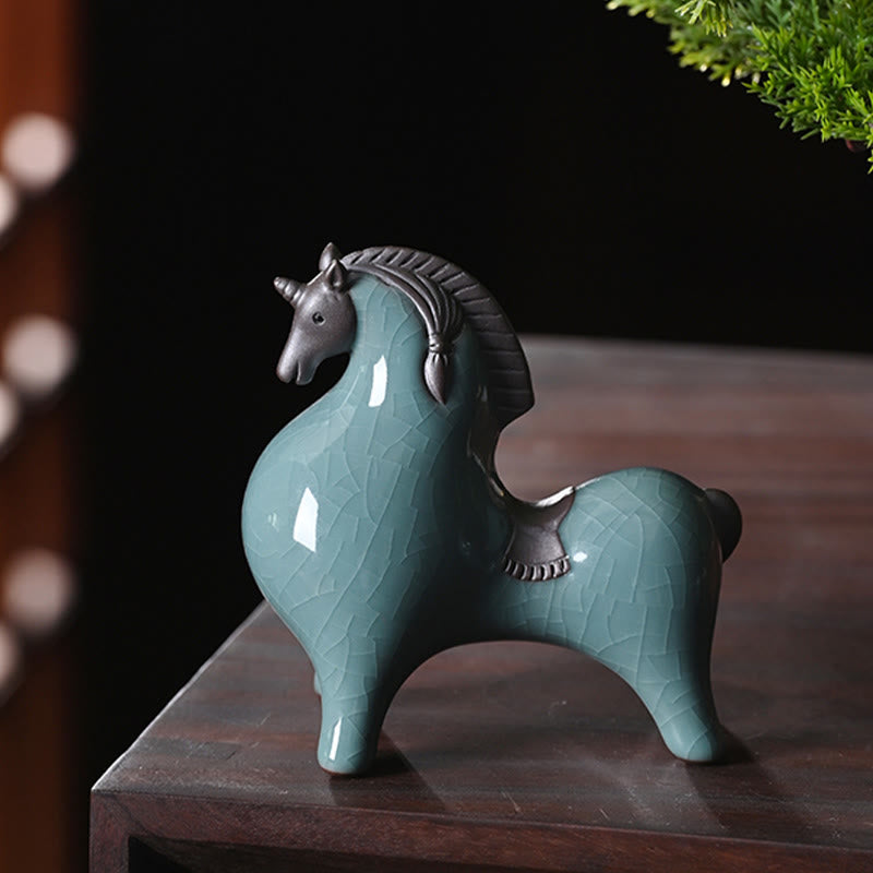 Buddha Stones, céramiques de l'année du Cheval, décoration de bureau ou d'intérieur, symbole de liberté - image 2