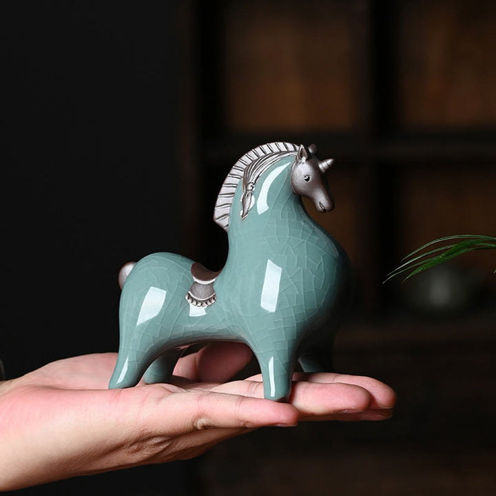 Buddha Stones, céramiques de l'année du Cheval, décoration de bureau ou d'intérieur, symbole de liberté - image 7