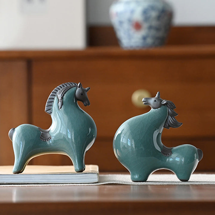 Buddha Stones, céramiques de l'année du Cheval, décoration de bureau ou d'intérieur, symbole de liberté - image 18