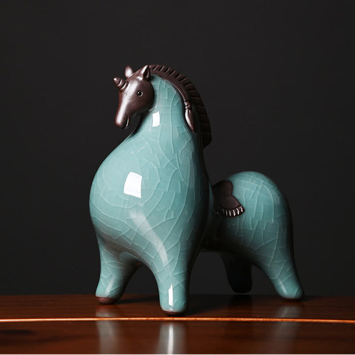Buddha Stones, céramiques de l'année du Cheval, décoration de bureau ou d'intérieur, symbole de liberté - image 4