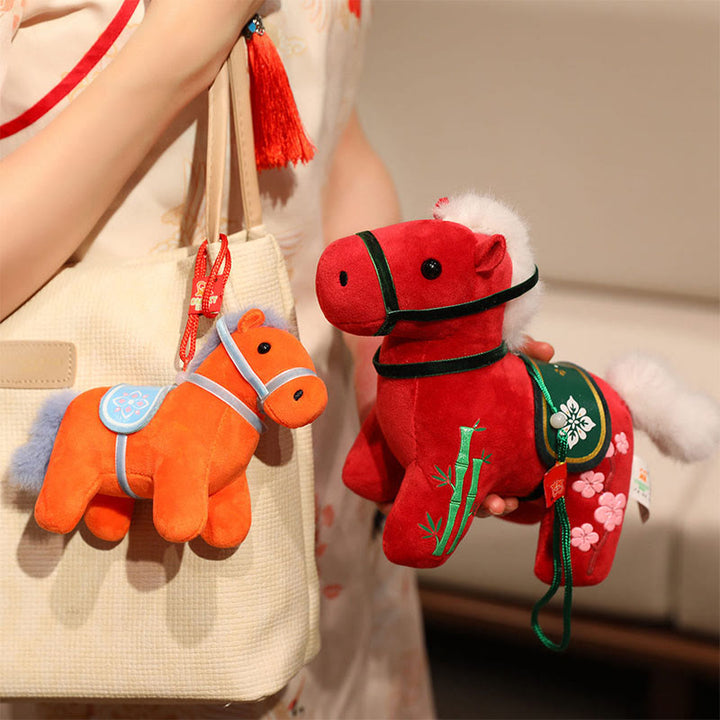 Buddha Stones Année du Cheval Bambou Dragon Lotus Phénix Peluche Décoration d'intérieur - image 5