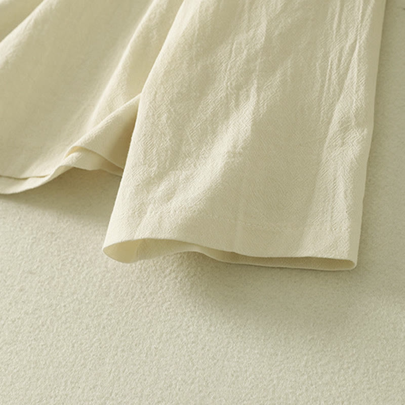 Chemise en coton à manches longues et boutons brandebourg asymétriques Buddha Stones pour femme - image 13