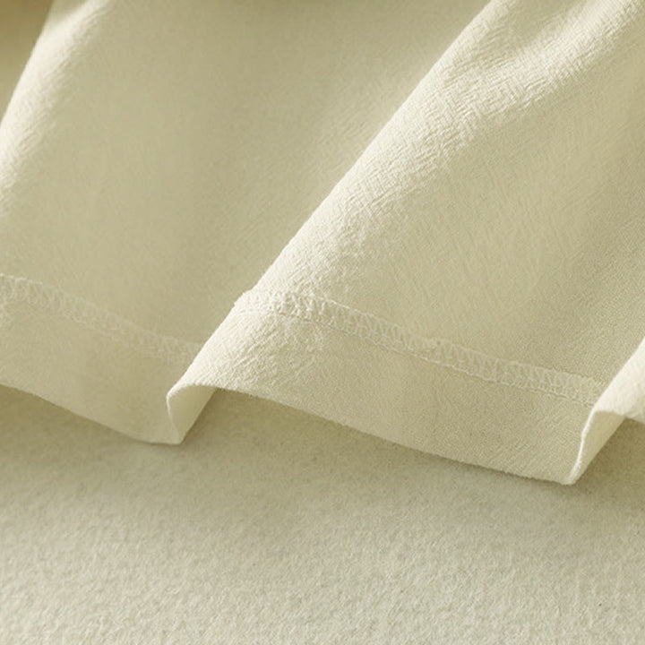 Chemise en coton à manches longues et boutons brandebourg asymétriques Buddha Stones pour femme - image 15