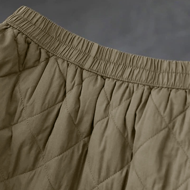 Jupe thermique rembourrée en coton uni pour femme Buddha Stones, longueur 7-8, avec poches - image 4