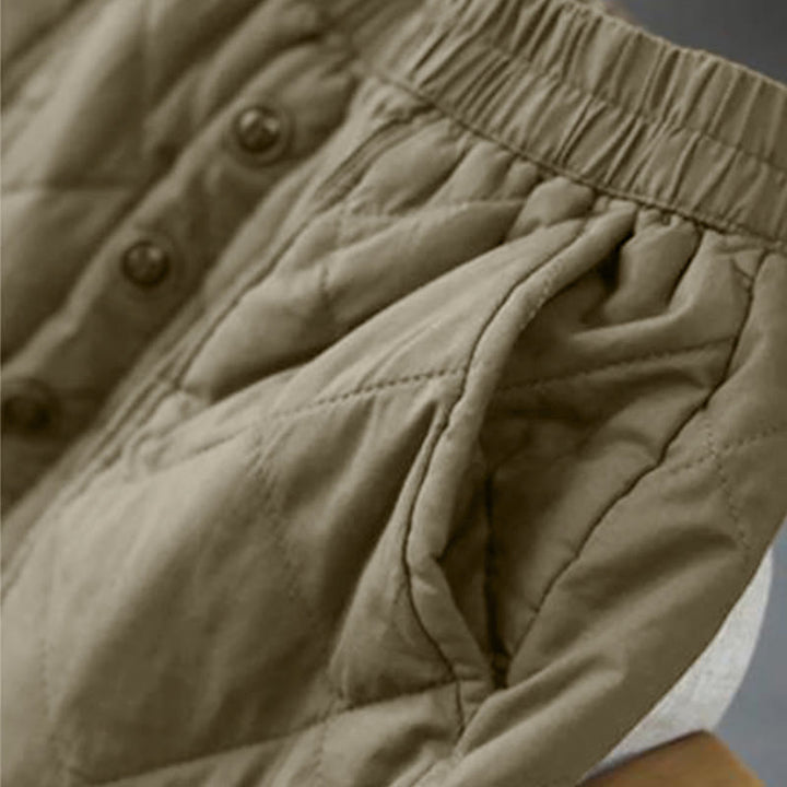 Jupe thermique rembourrée en coton uni pour femme Buddha Stones, longueur 7-8, avec poches - image 6