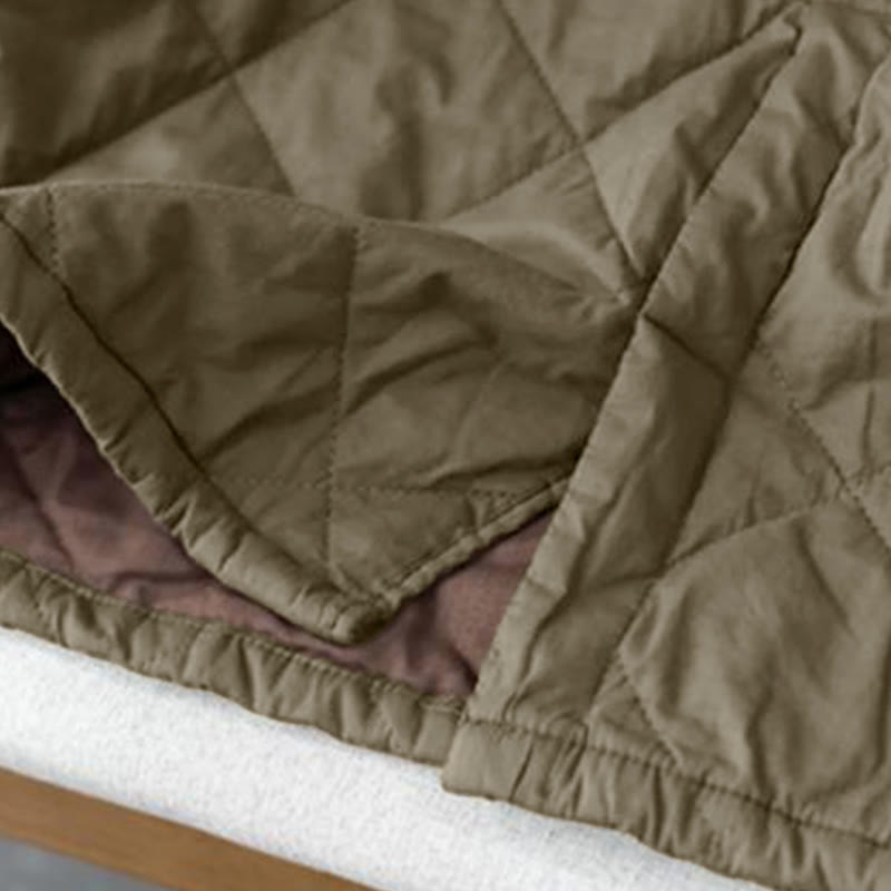 Jupe thermique rembourrée en coton uni pour femme Buddha Stones, longueur 7-8, avec poches - image 7