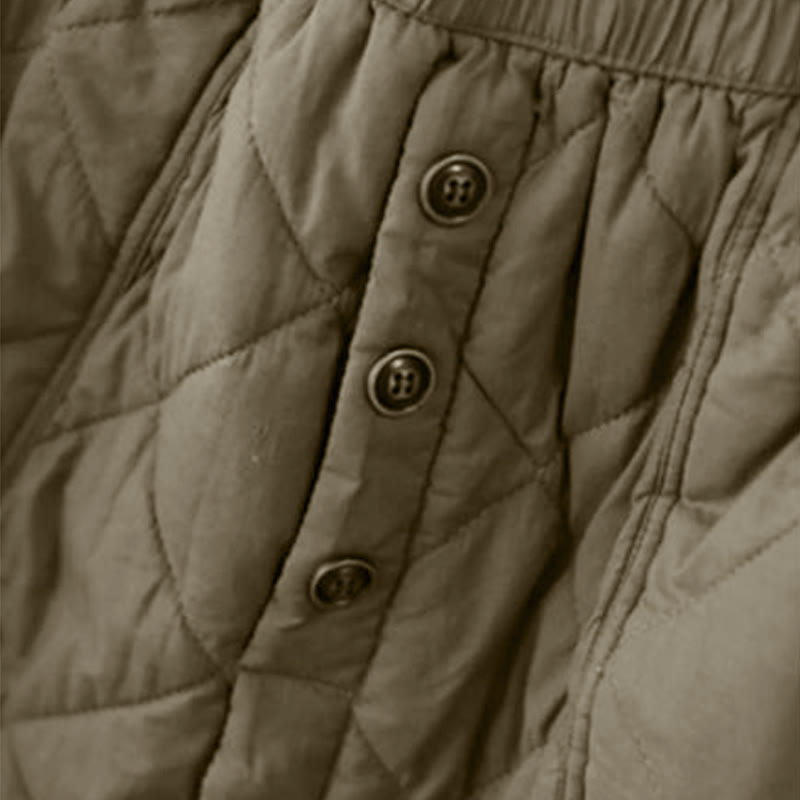 Jupe thermique rembourrée en coton uni pour femme Buddha Stones, longueur 7-8, avec poches - image 5