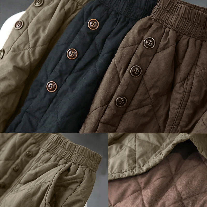 Jupe thermique rembourrée en coton uni pour femme Buddha Stones, longueur 7-8, avec poches - image 16